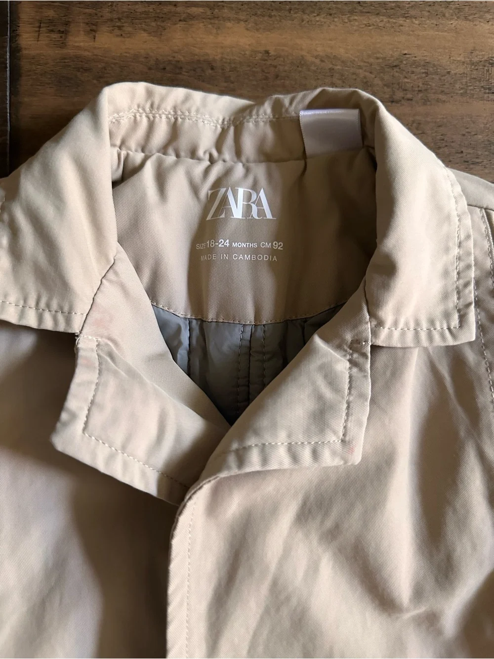 Zara Kids Beige Pea Coat